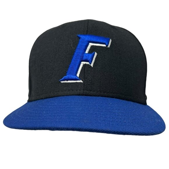 Florida Gators Hat Cap Fitted 7 5/8 New Era 59Fifty Wool Black F Logo Dad Retro - Picture 1 of 12